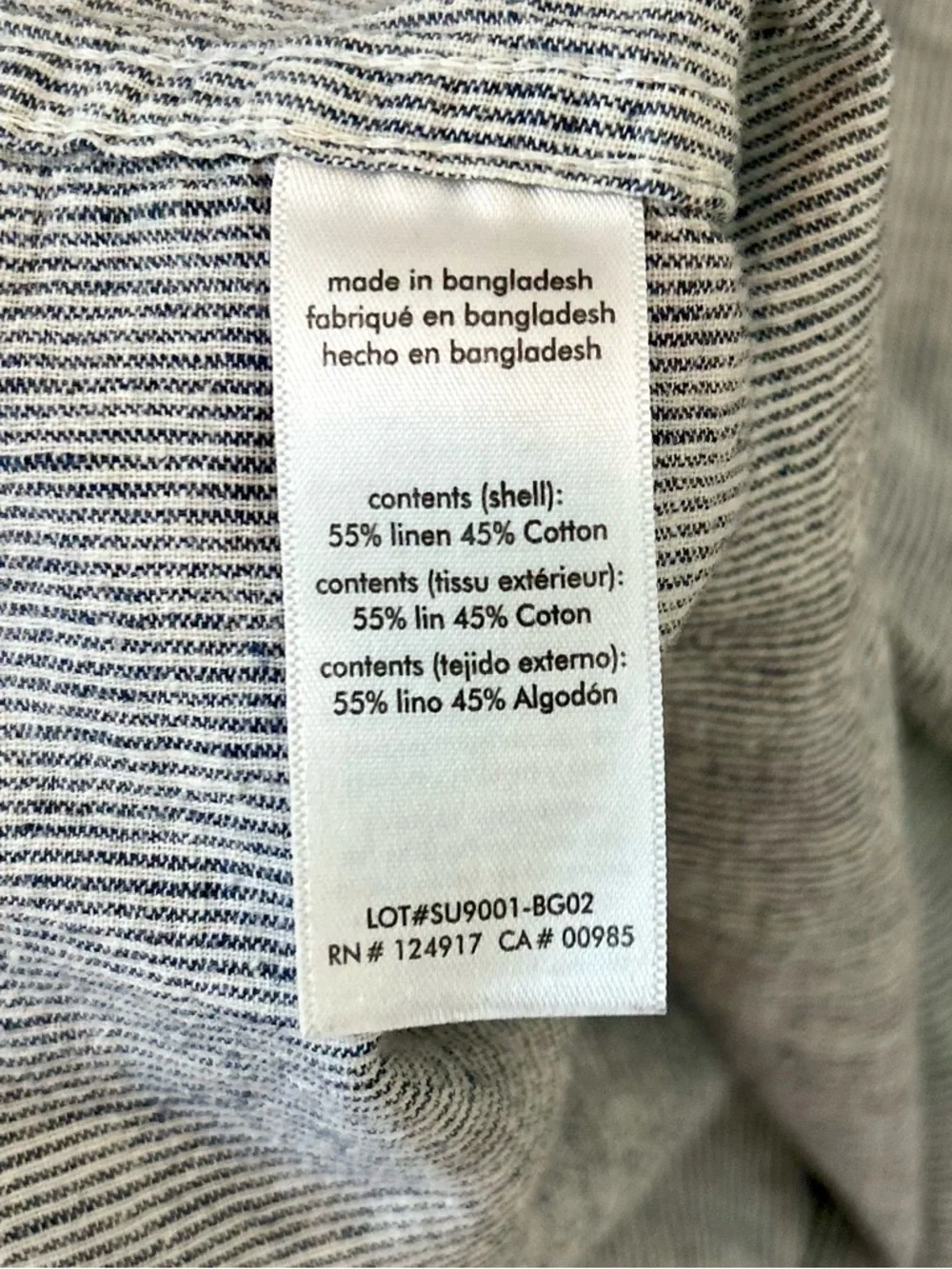 Onia Revolve Gray ShortSleeve Linen Blend Up Shirt Size M Coastal Beach Vacation - Picture 7 of 7